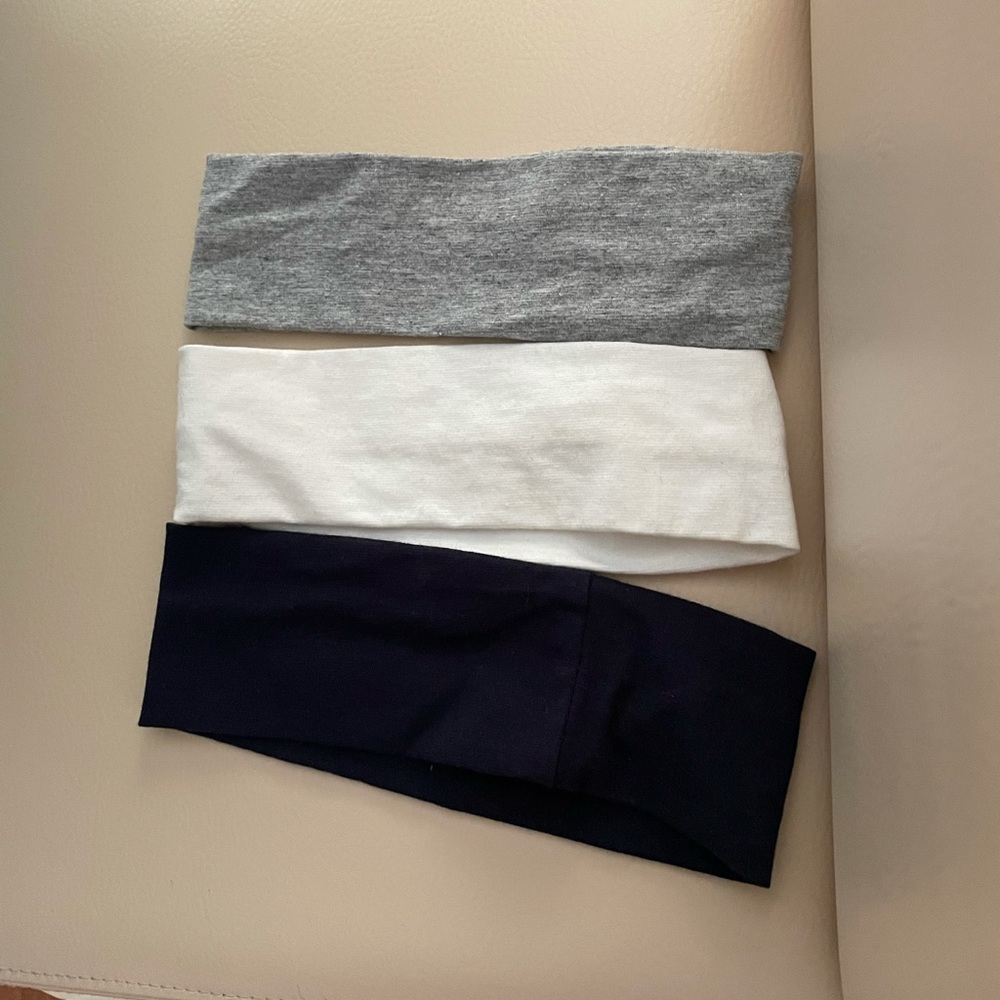 ASOS Wide Cotton Headband - Gray, White, Navy